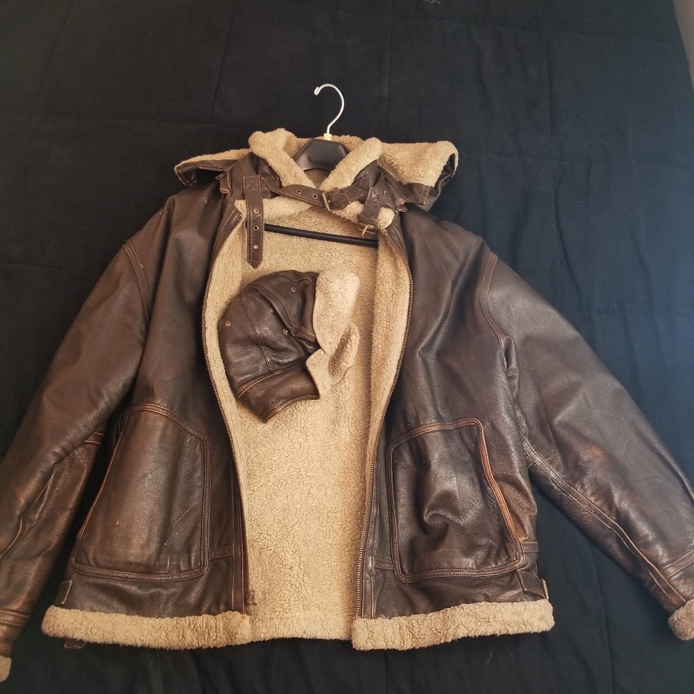 Bomber winter coat with matching Hat